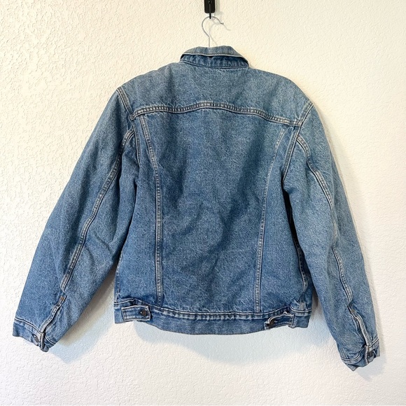 Vintage Levi’s Blanket Lined Denim Troy Trucker Jacket USA Made 71506 Size 42L - Picture 2 of 11